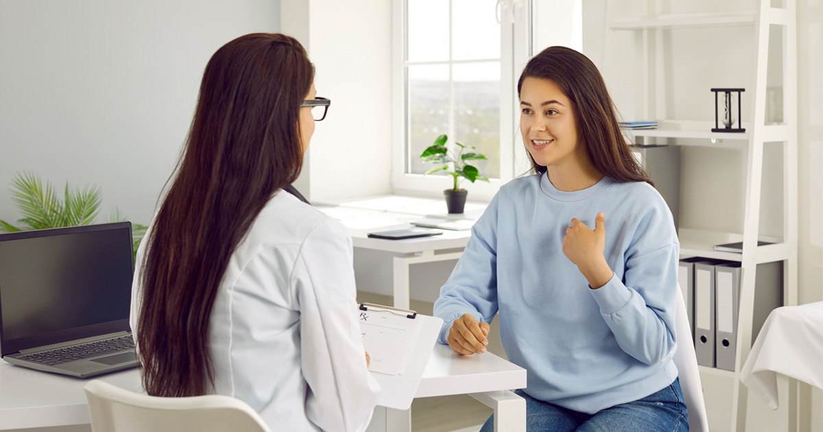 Hormone replacement therapy evaluation discussion during medical consultation